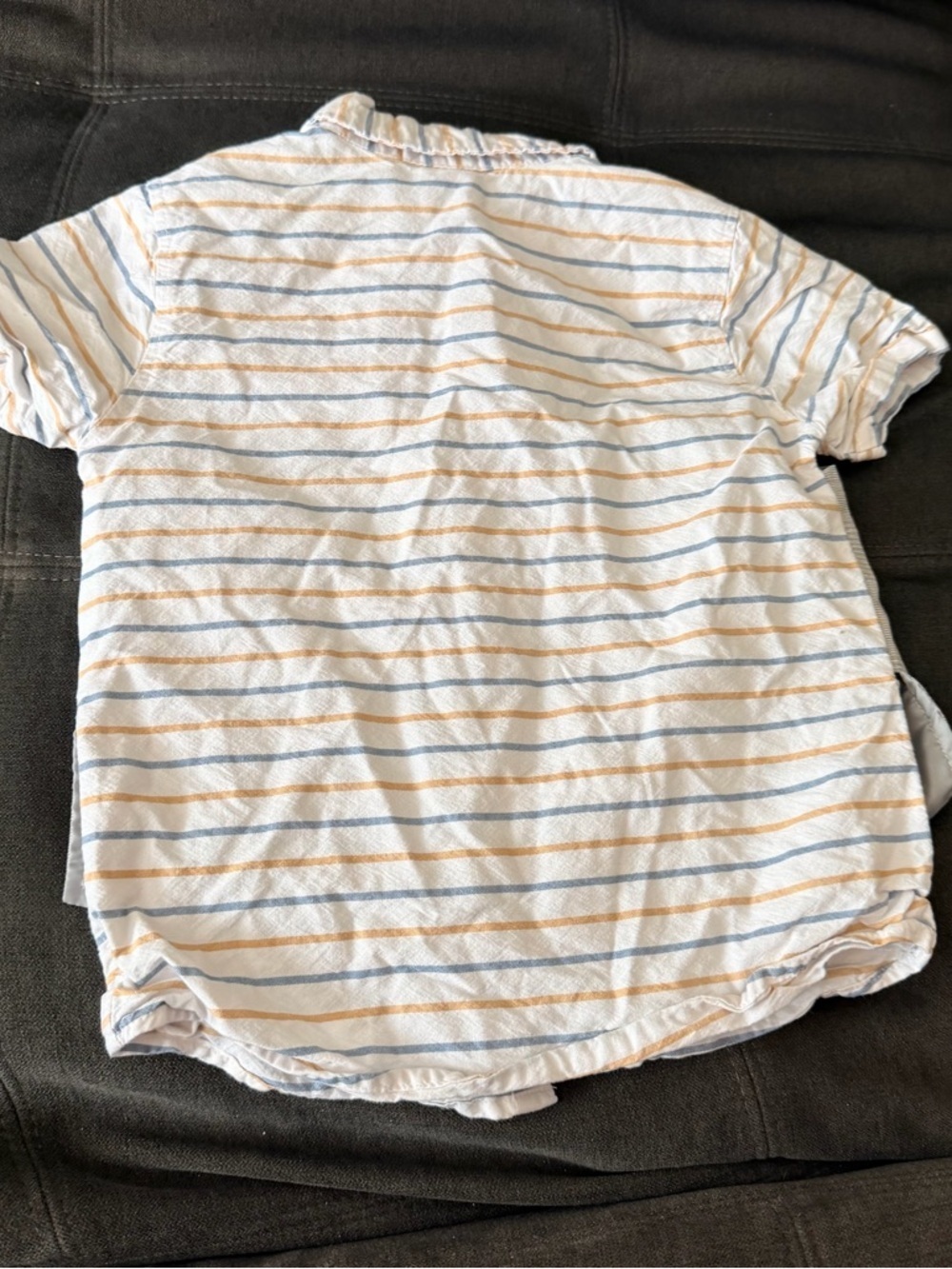 Boys Light Blue Vest & Striped Button-Down Shirt Set - Picture 2 of 3